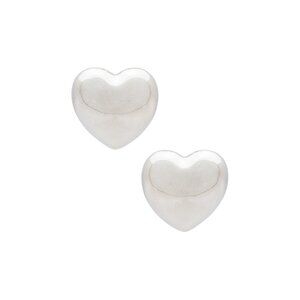 petit moments Milo Earrings in Silver Womens Heart Jewelry